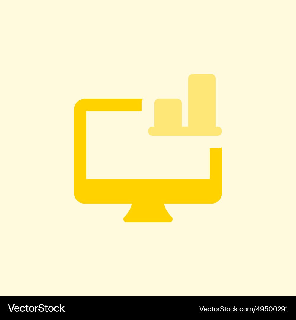Graphical representation of data on desktop vector image