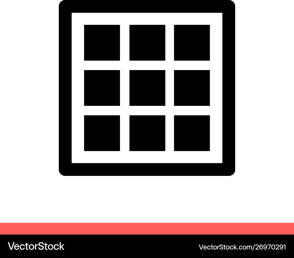 Grid icon for web or mobile app Grid icon for web or mobile app Vector Image