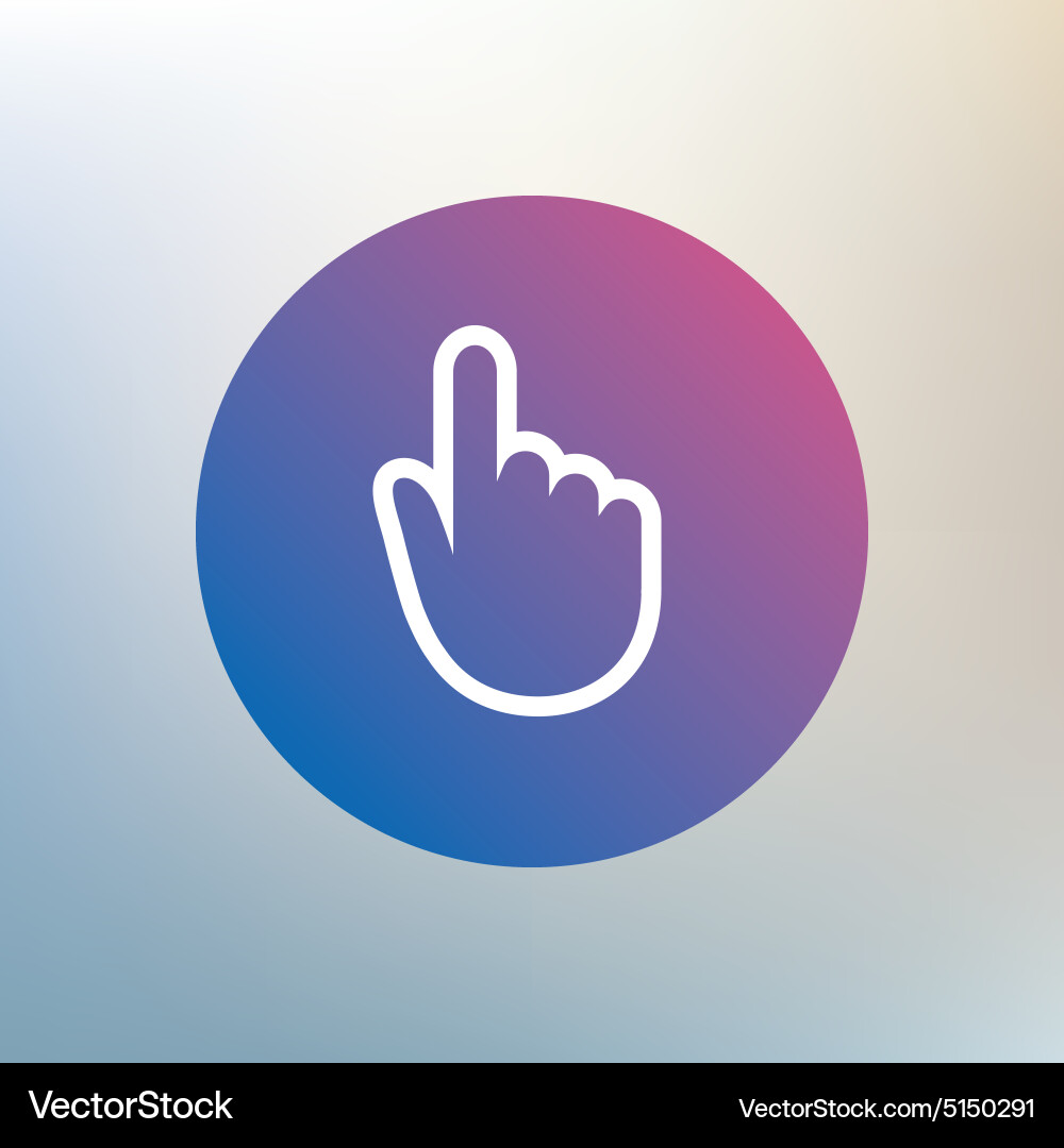Hand cursor sign icon pointer symbol vector image