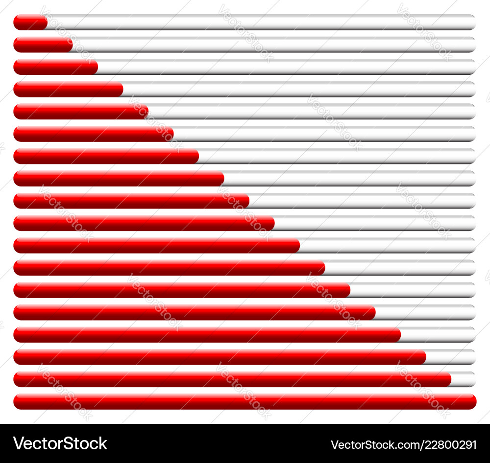 Horizontal progress loading bars steps phases Horizontal progress loading bars steps phases vector image