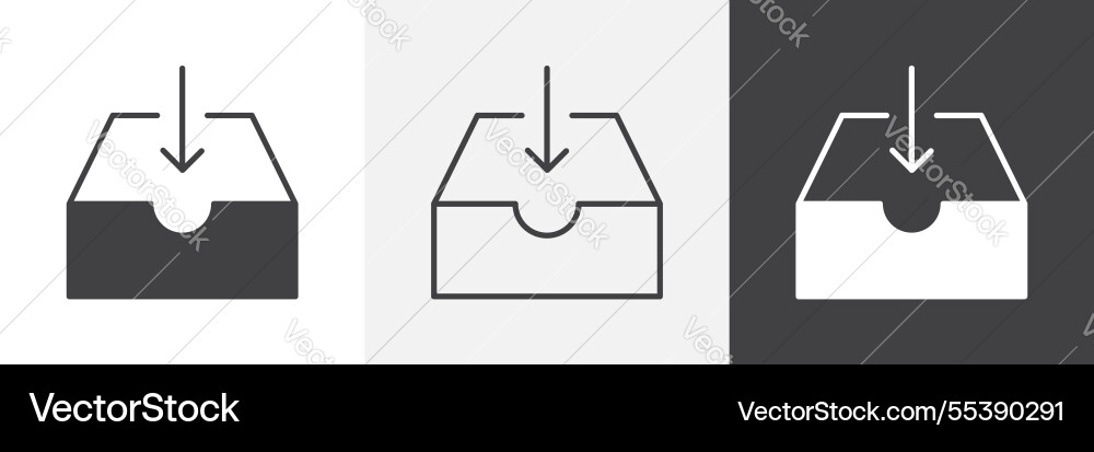 Inbox icons graphics pack Inbox icons graphics pack vector image