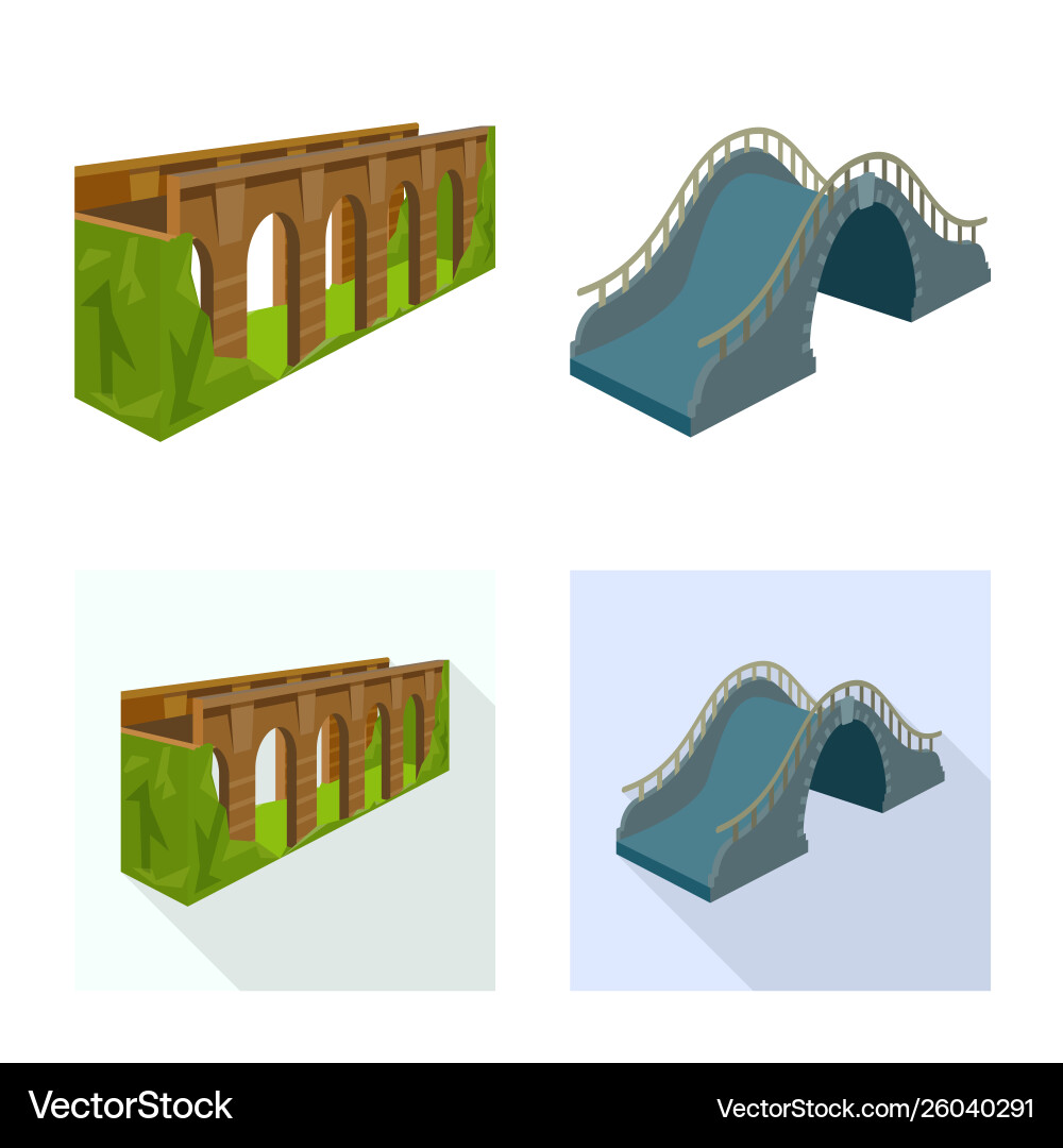 Isolated object connection and design logo set Vector Image