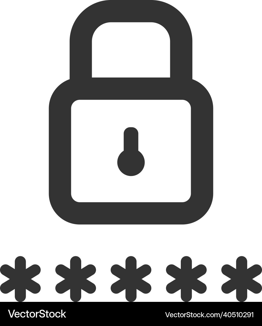 Lock password icon design Lock password icon design vector image
