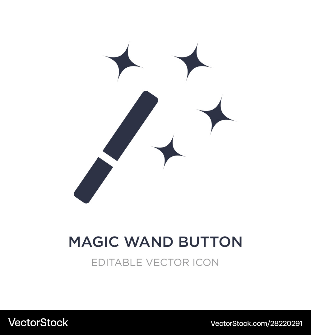 Magic wand button icon on white background simple vector image
