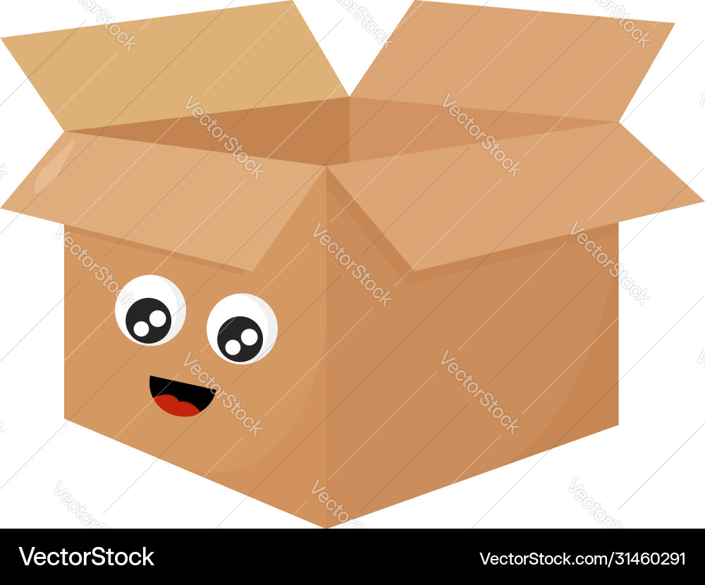 Open box on white background Vector Image