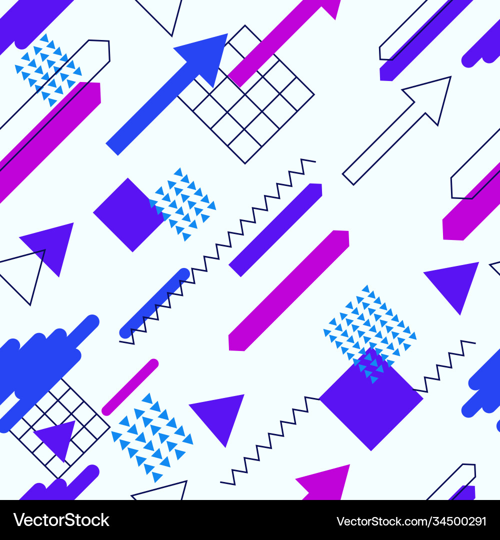 Seamless memphis pattern abstract background Vector Image