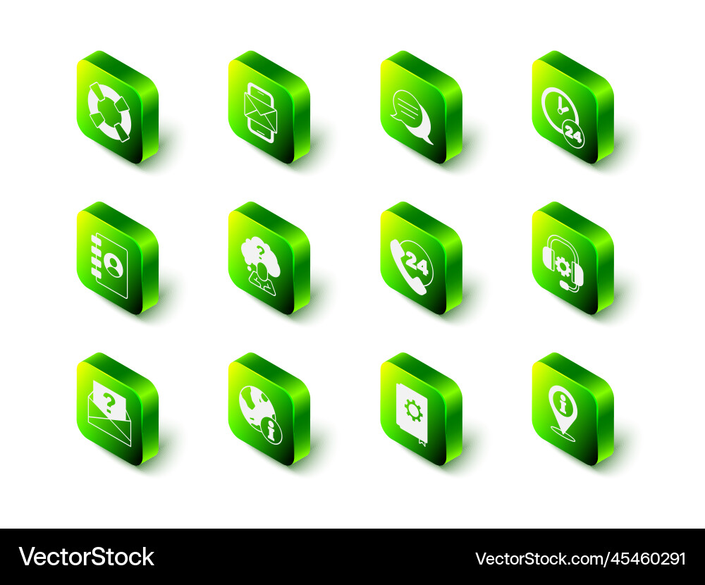 Set mobile and envelope speech bubble chat clock Vector Image