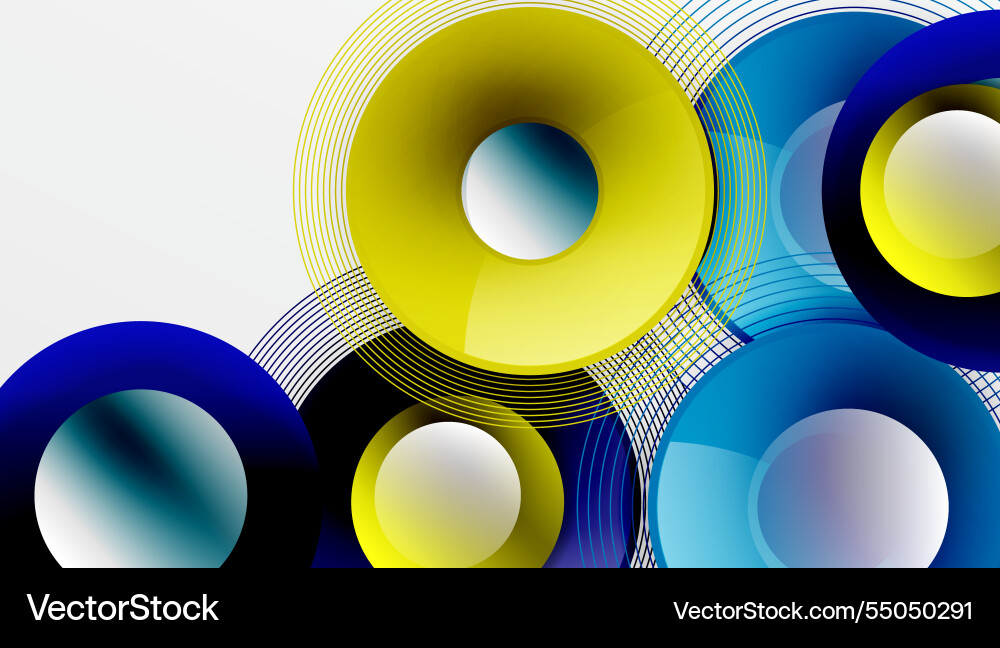 Sleek with overlapping circles in vibrant Sleek with overlapping circles in vibrant Vector Image