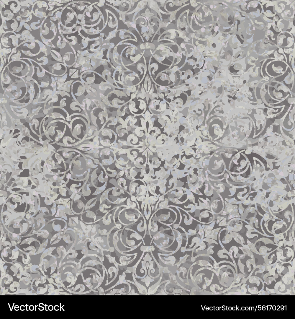 Watercolor damask seamless pattern element Watercolor damask seamless pattern element Vector Image
