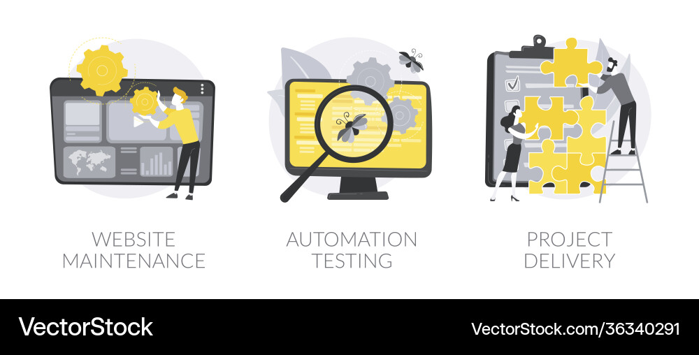 Web Development & Support Concepts vector image