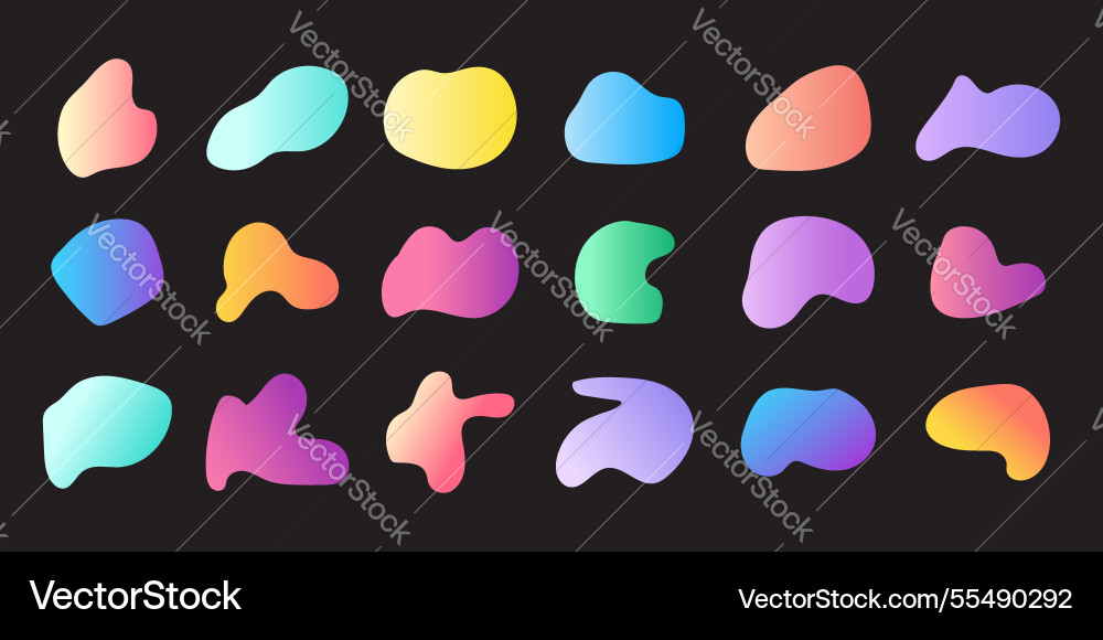 A set of abstract elements multicolored vector image