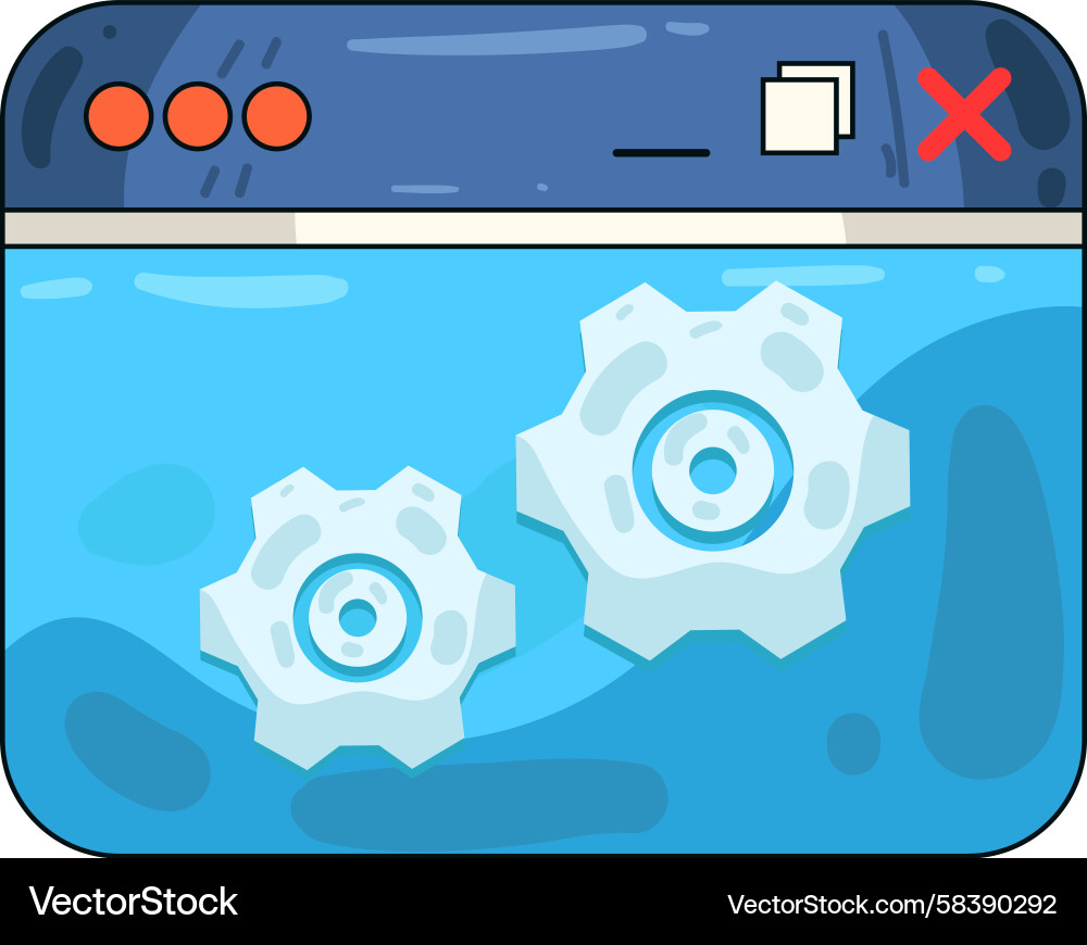 Browser Settings Interface Vector Image