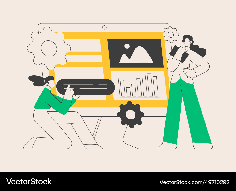 Content aggregator abstract concept Content aggregator abstract concept Vector Image