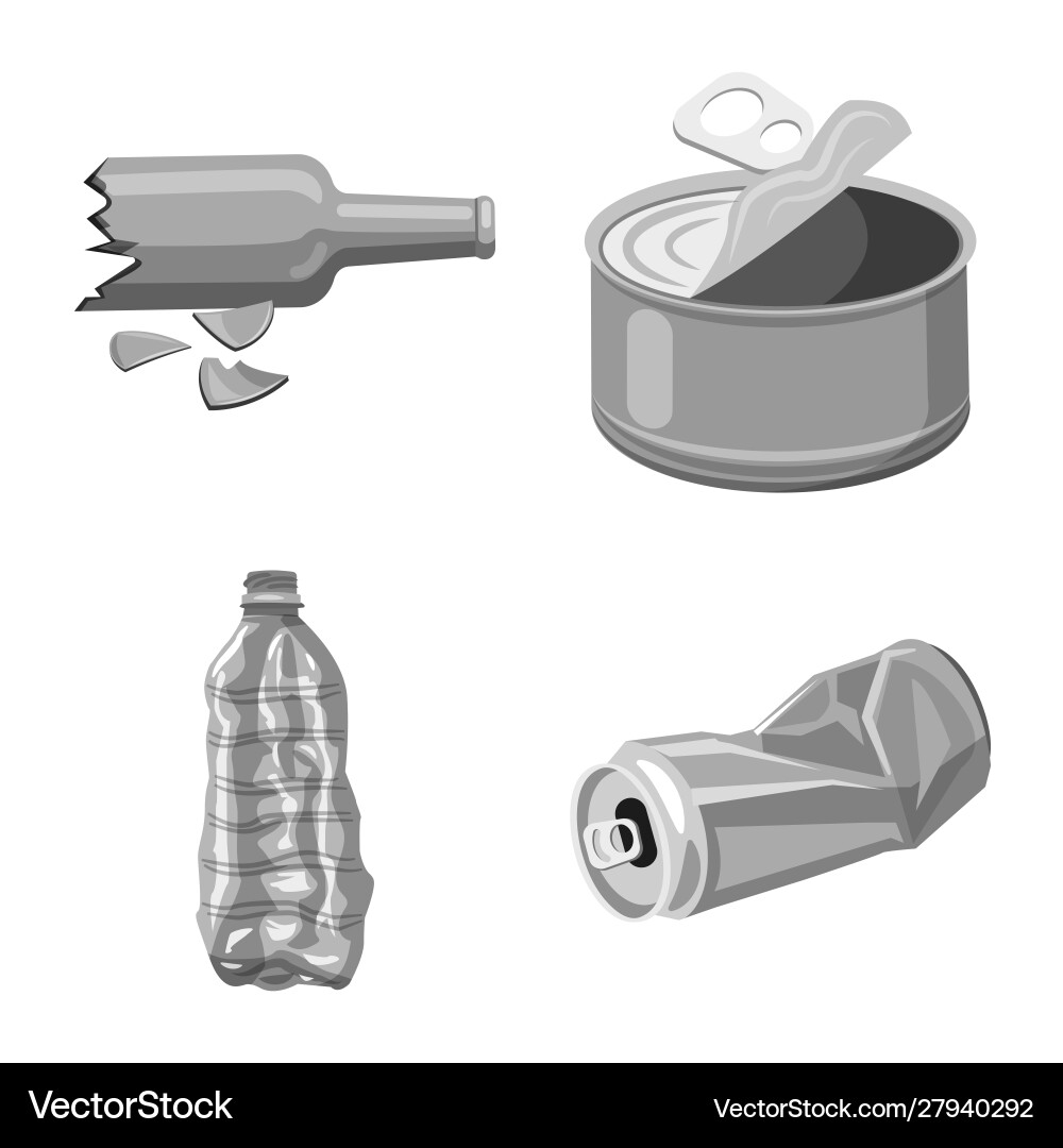 Isolated object dump and sort logo set Isolated object dump and sort logo set vector image