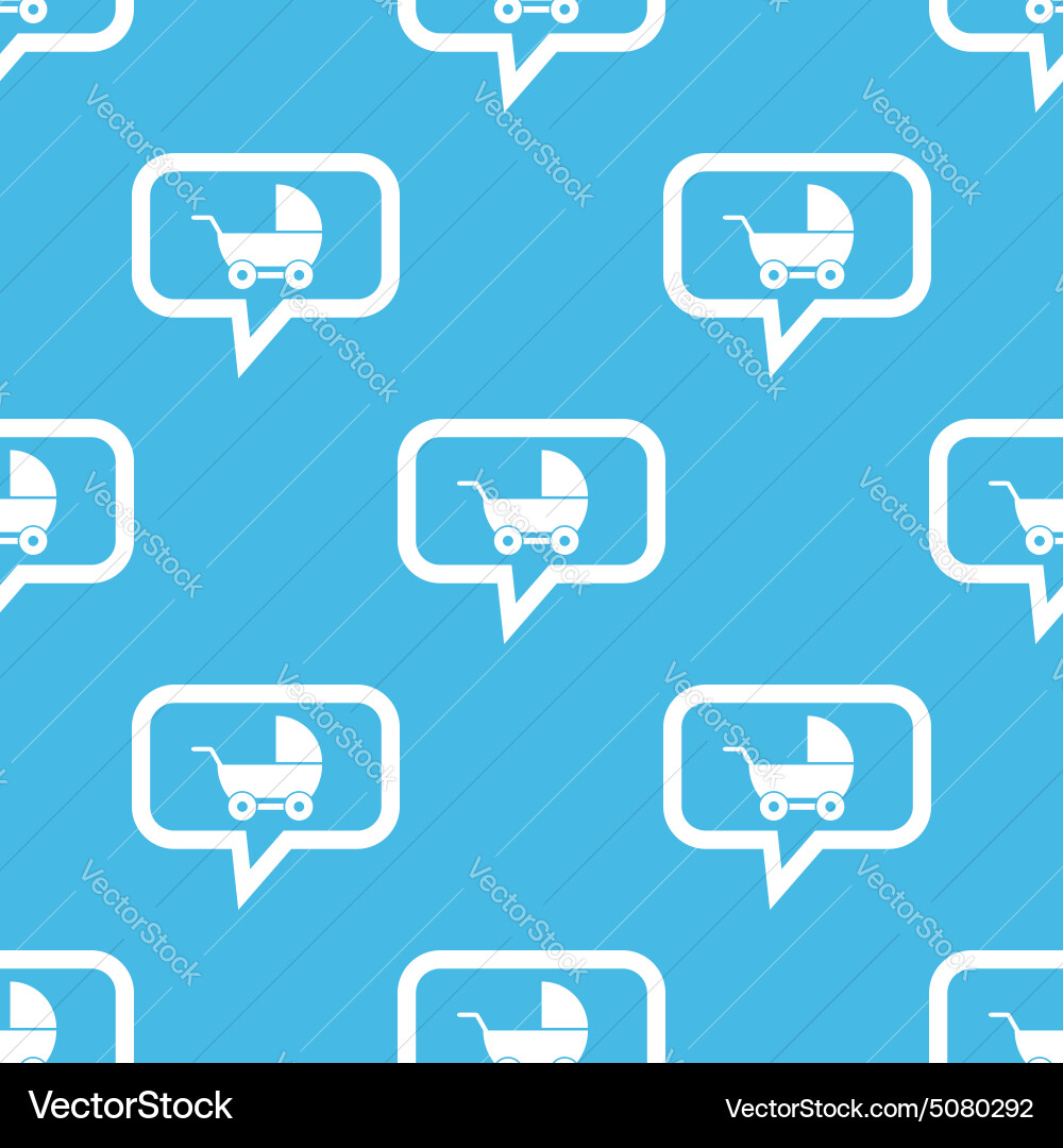 Pram message pattern vector image