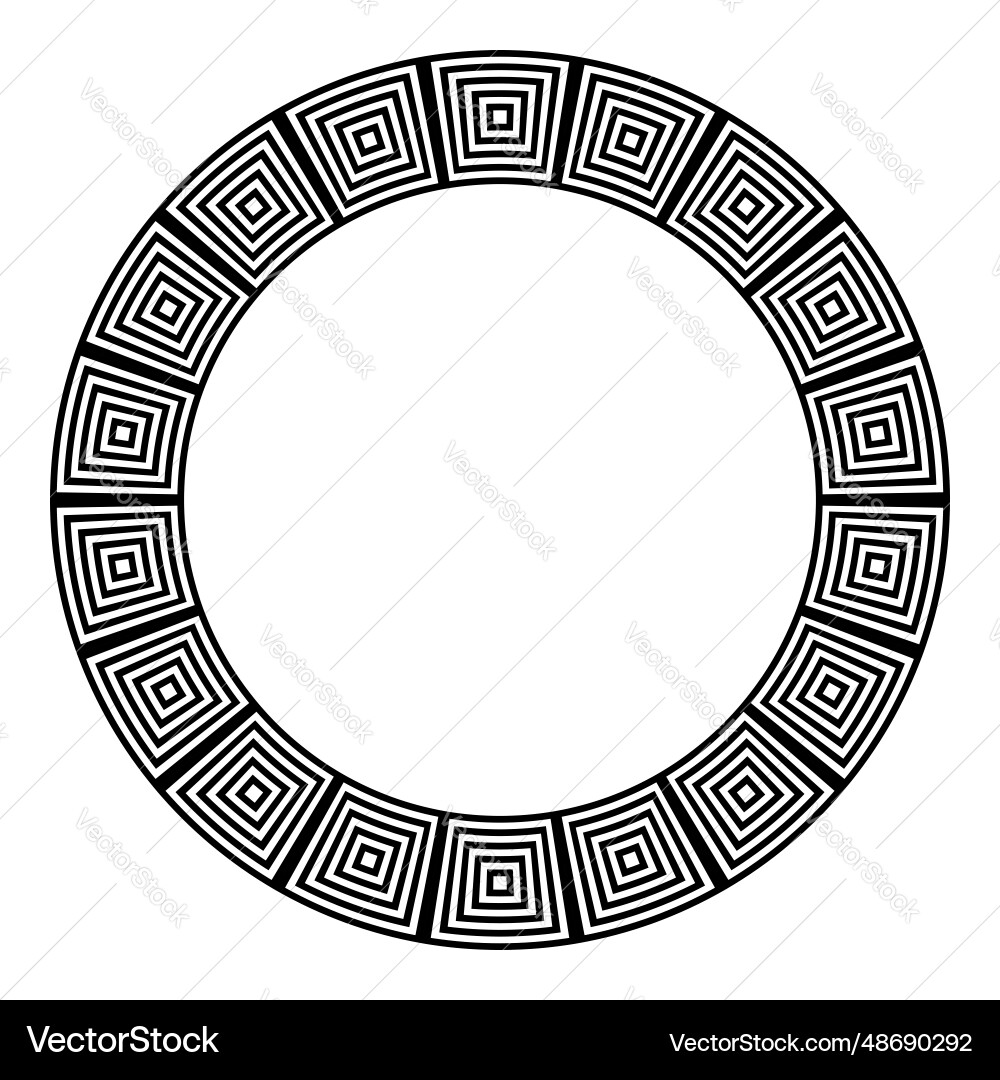 Radial pattern for decorative round frame Vector Image