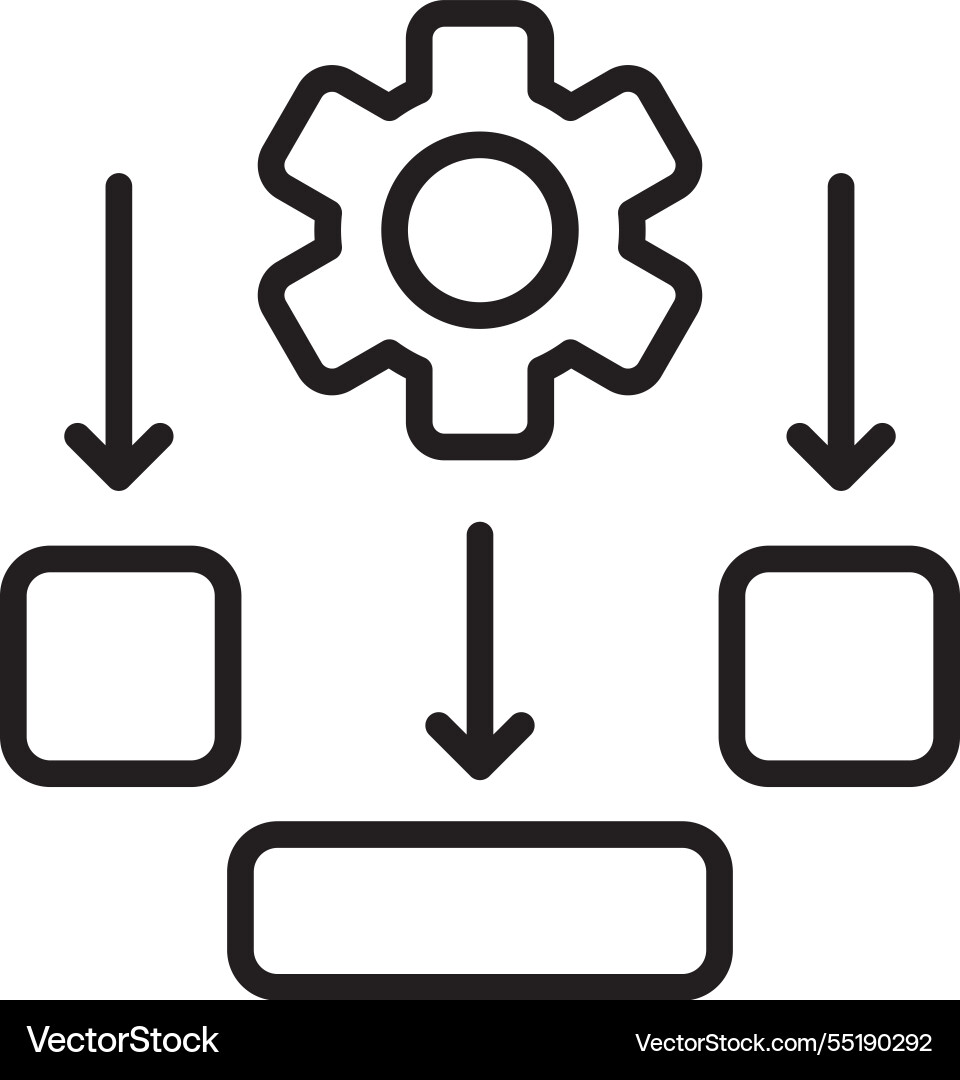 Scheme line icon design Vector Image