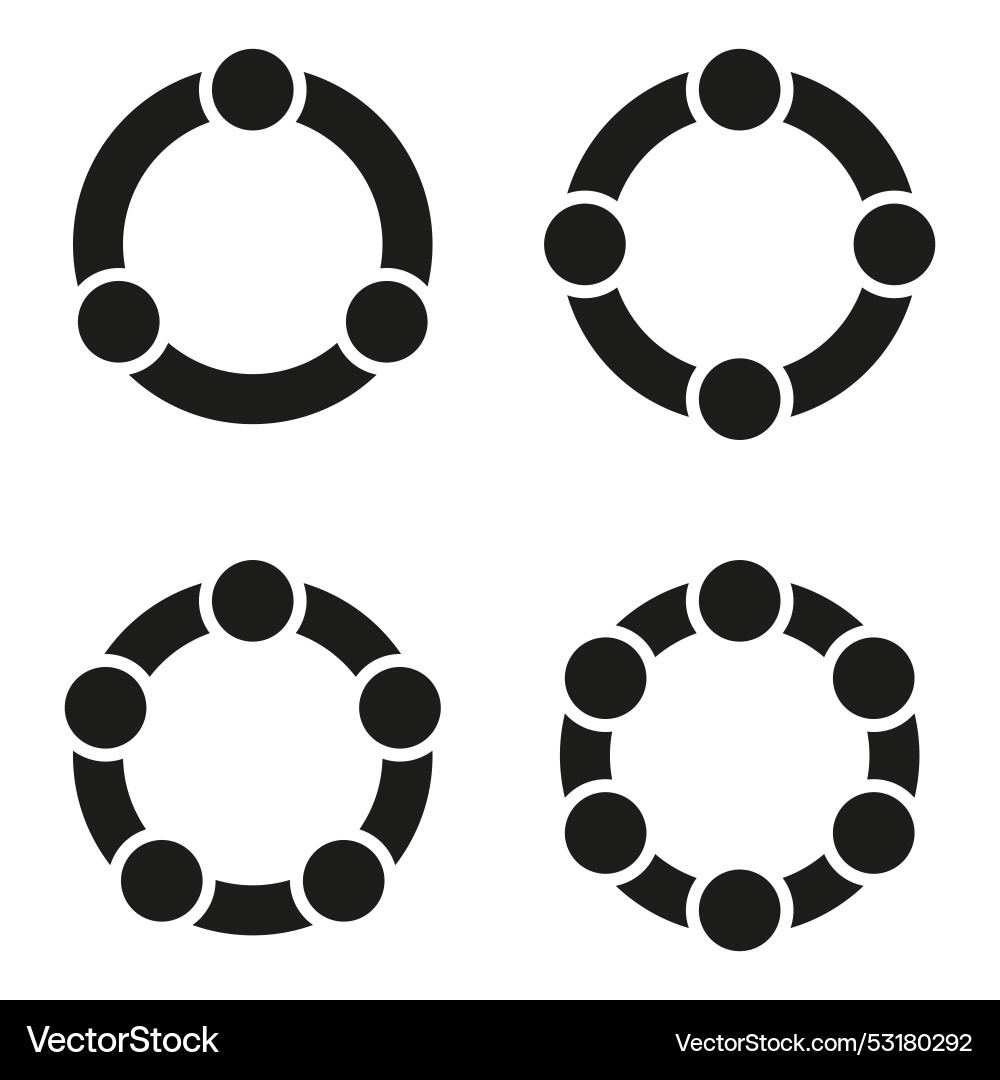 Set of circular charts graphs diagrams eps 10 Set of circular charts graphs diagrams eps 10 vector image