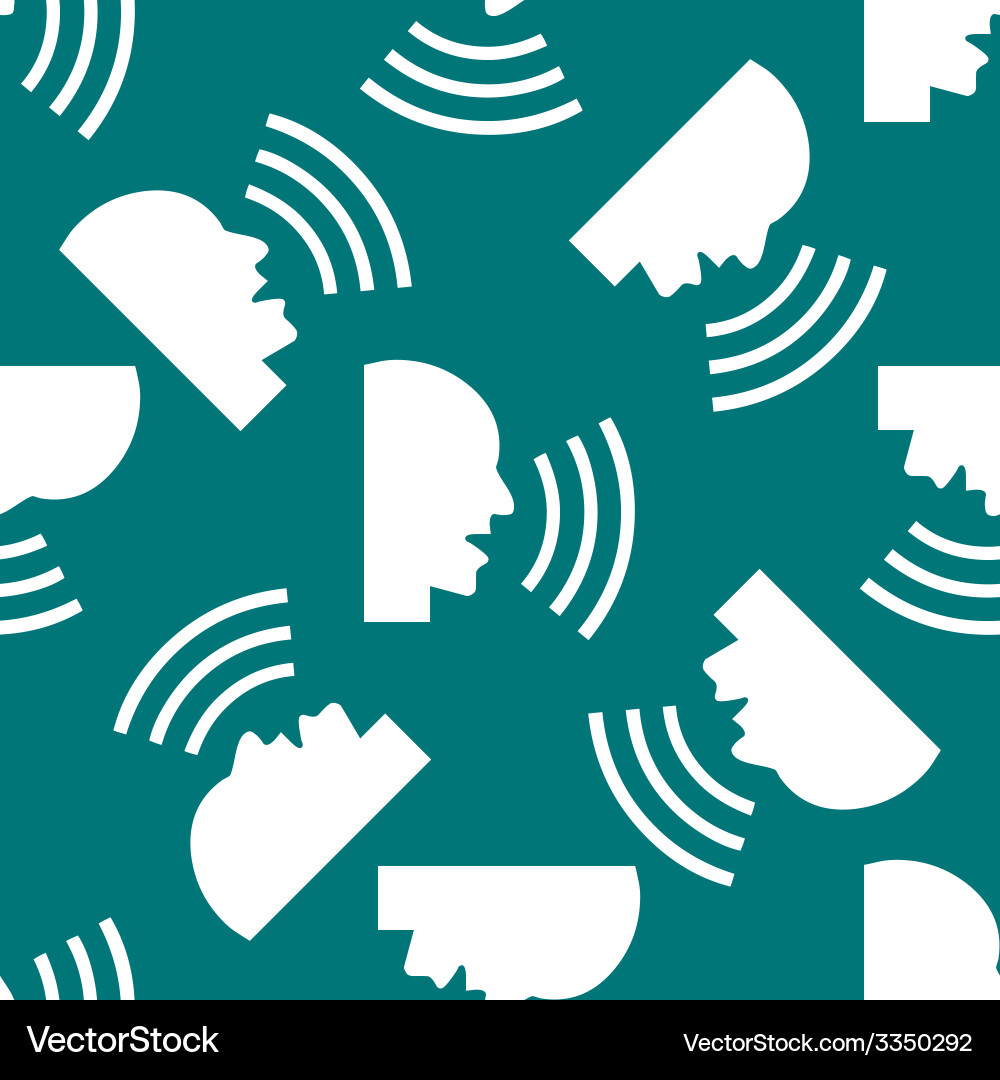 Talking web icon flat design seamless pattern vector image