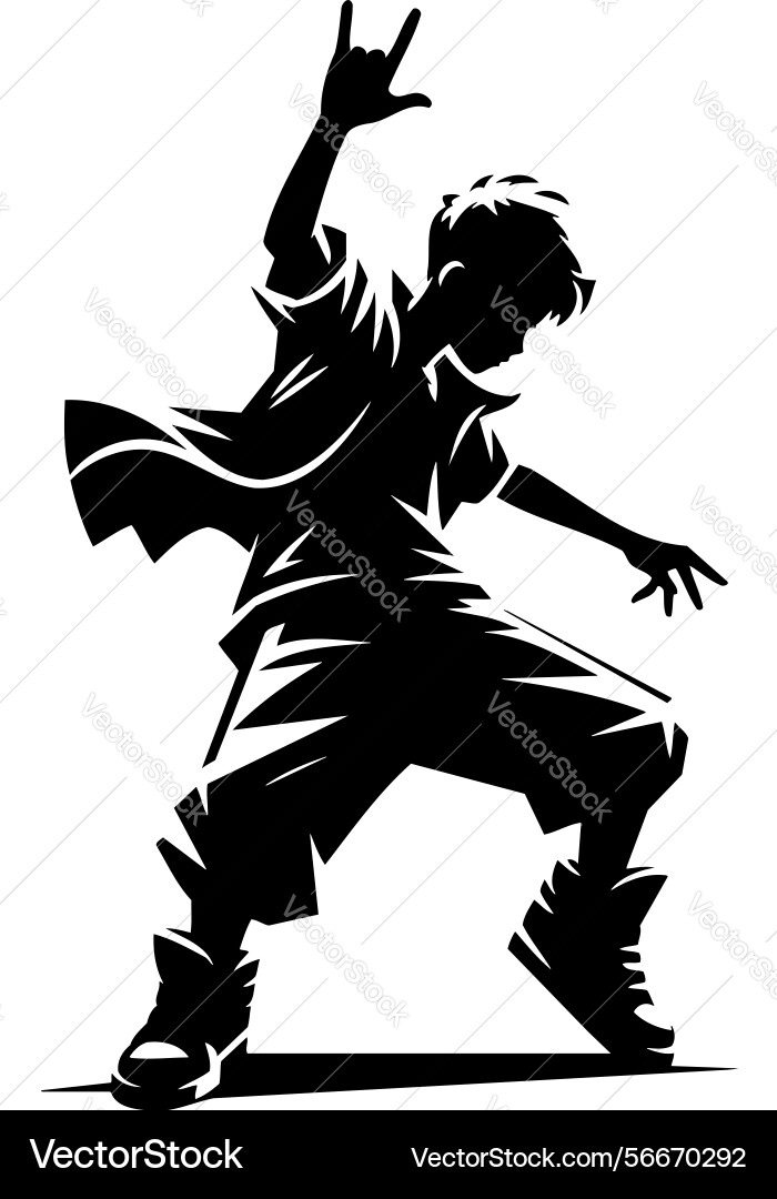X-default dynamic dancer figure vector image