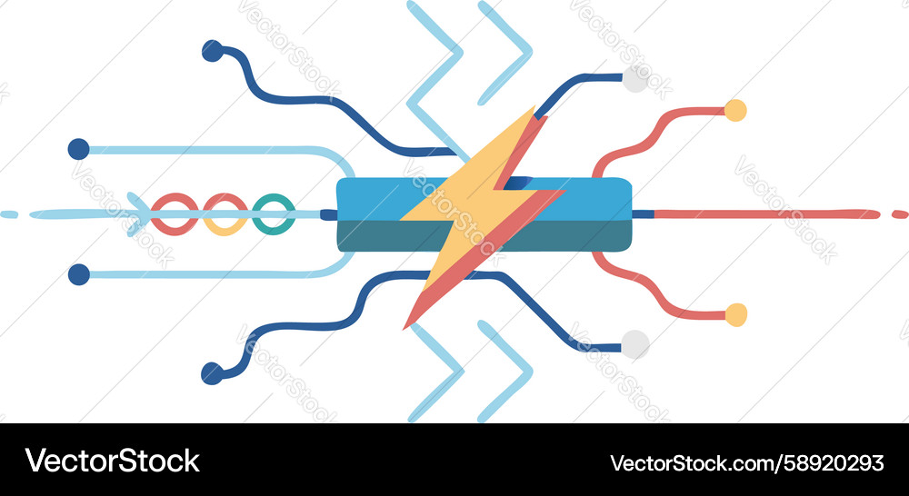 Abstract digital data transfer and connection Vector Image