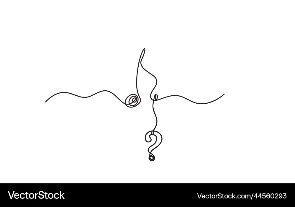 Abstract whole note with question mark vector image