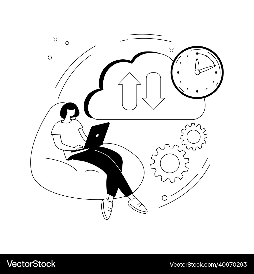 Automatic backup abstract concept Automatic backup abstract concept vector image