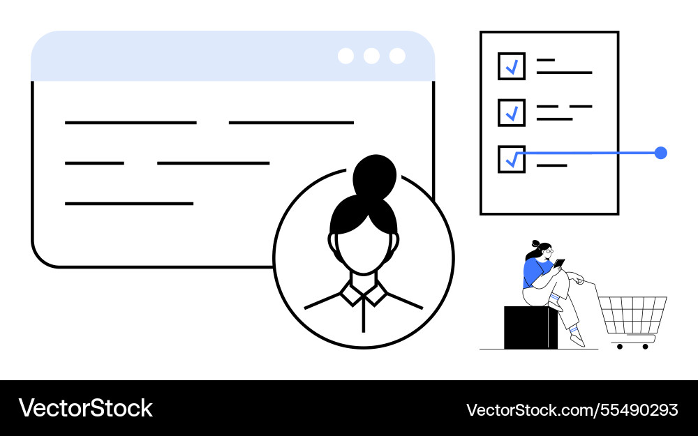 Business process management with task completion Vector Image