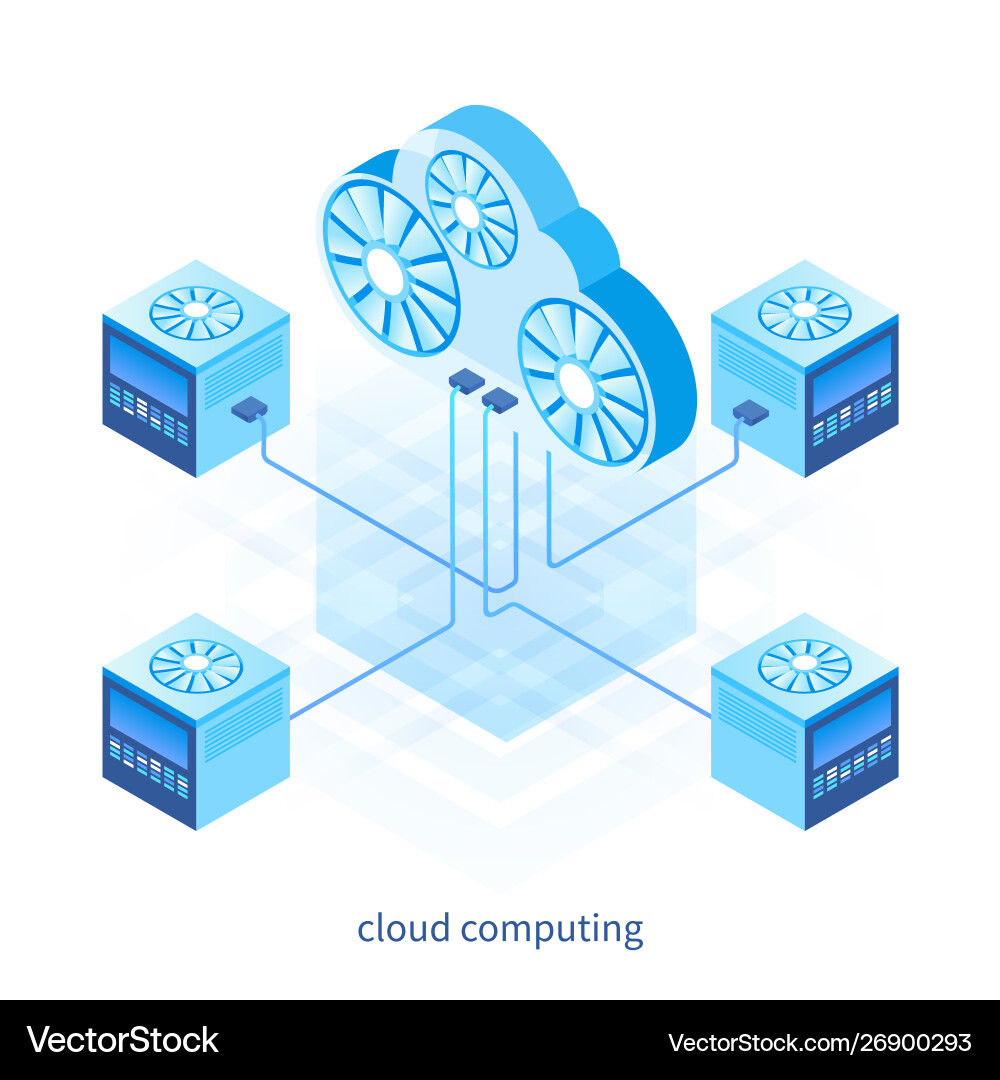 Cloud computing concept 05 vector image