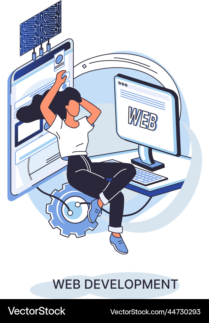 Erstellung von Webentwicklungen und Programmierung Erstellung von Webentwicklungen und Programmierung vektorbild