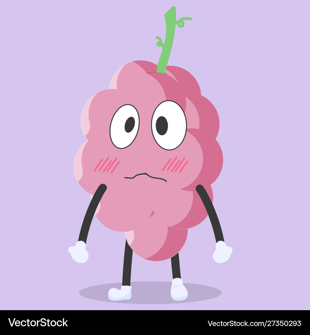 Funny grape characters with unhappy expressions Funny grape characters with unhappy expressions vector image