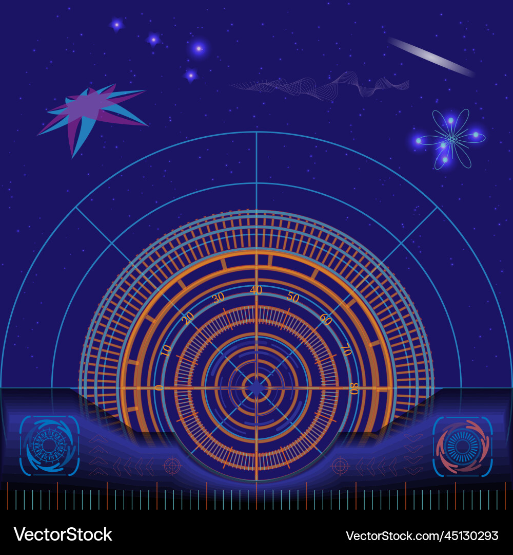 Futuristic head up display and sci-fi user Vector Image