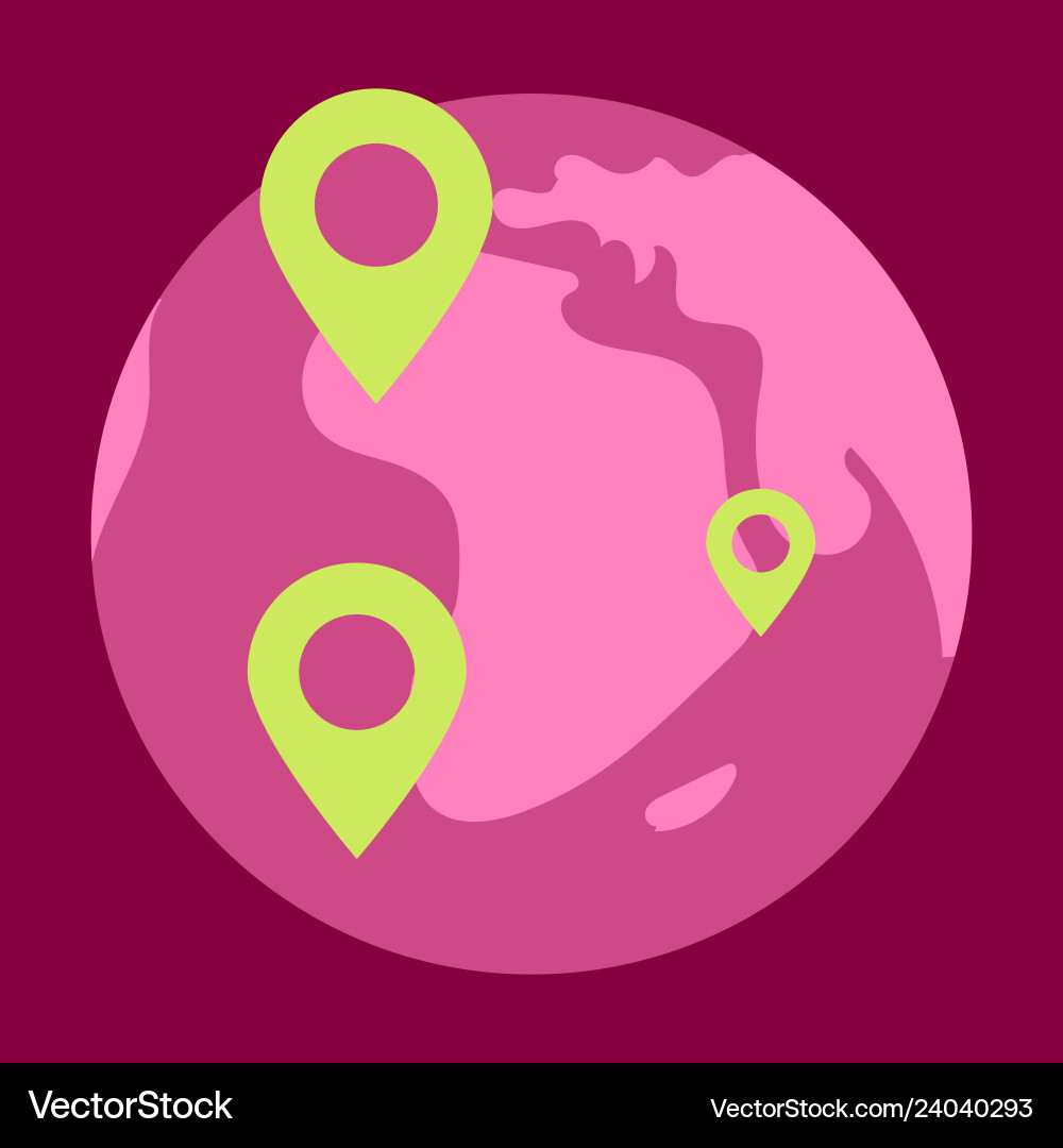Geo location targeting with gps positioning Geo location targeting with gps positioning vector image