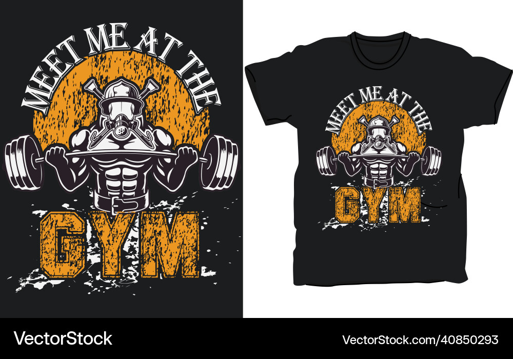 Gym T-Shirt Design Vorlage Gym T-Shirt Design Vorlage vektorbild