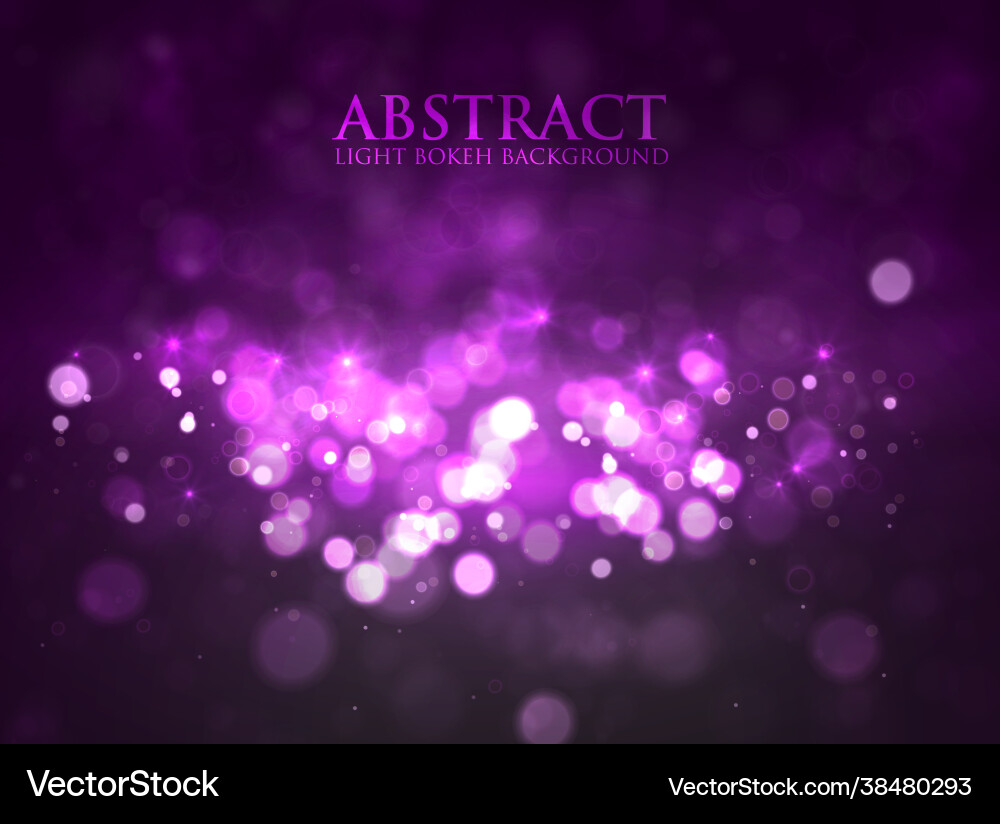 Magic background with bokeh and stars Vector Image