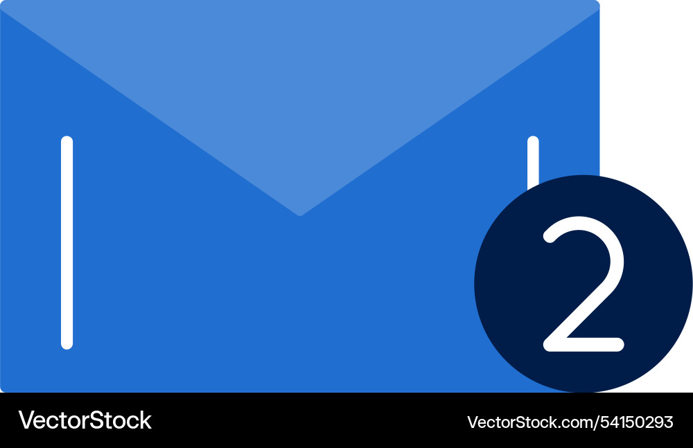 Message received flat icon design Vector Image