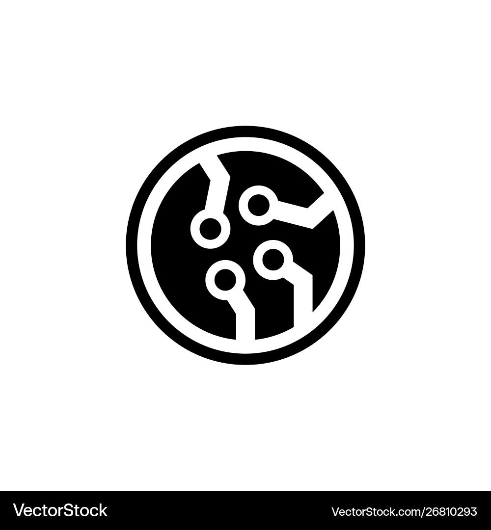 Mikrochip Mikroprozessor Mikroscheme flache Symbol Mikrochip Mikroprozessor Mikroscheme flache Symbol vektorbild