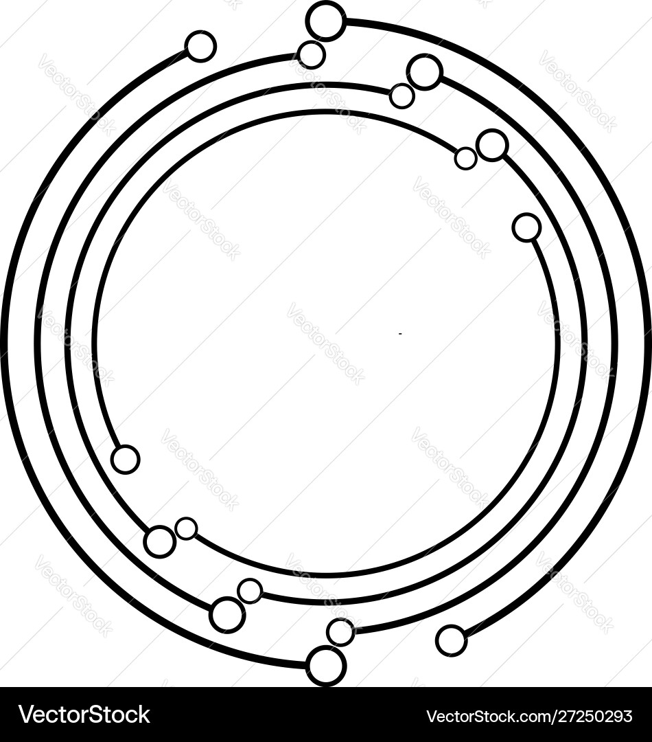 Plexus wire-frame radial circles with nodes Plexus wire-frame radial circles with nodes Vector Image