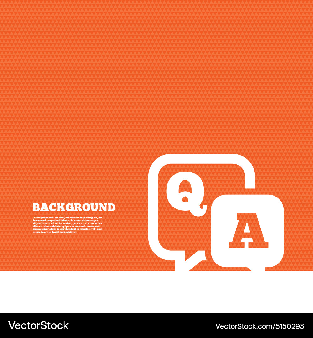Question answer sign icon qa symbol Vector Image