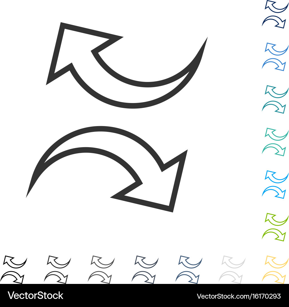 Replace arrows icon vector image