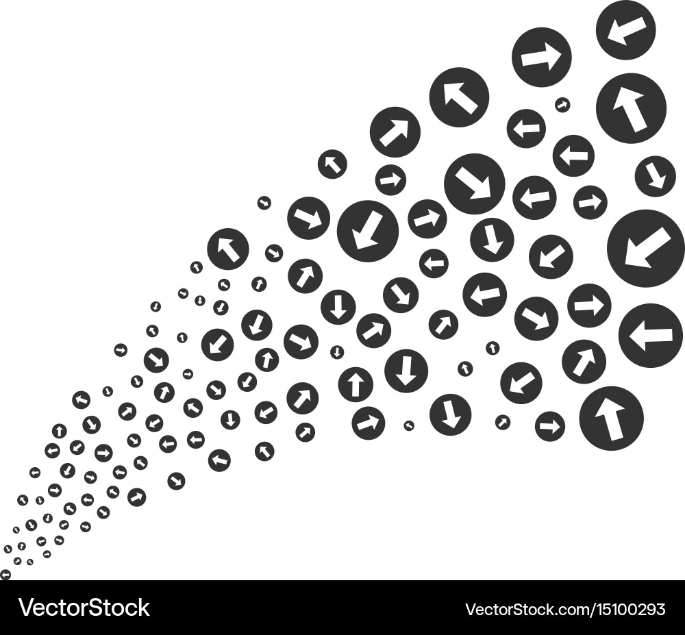 Rounded arrow source stream Vector Image