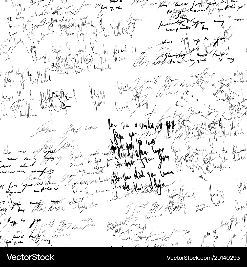 Seamless abstract text pattern handwritten font Seamless abstract text pattern handwritten font vector image
