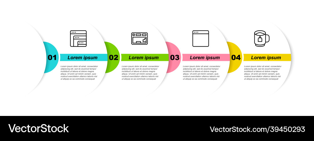 Set line software keyboard browser window Set line software keyboard browser window vector image