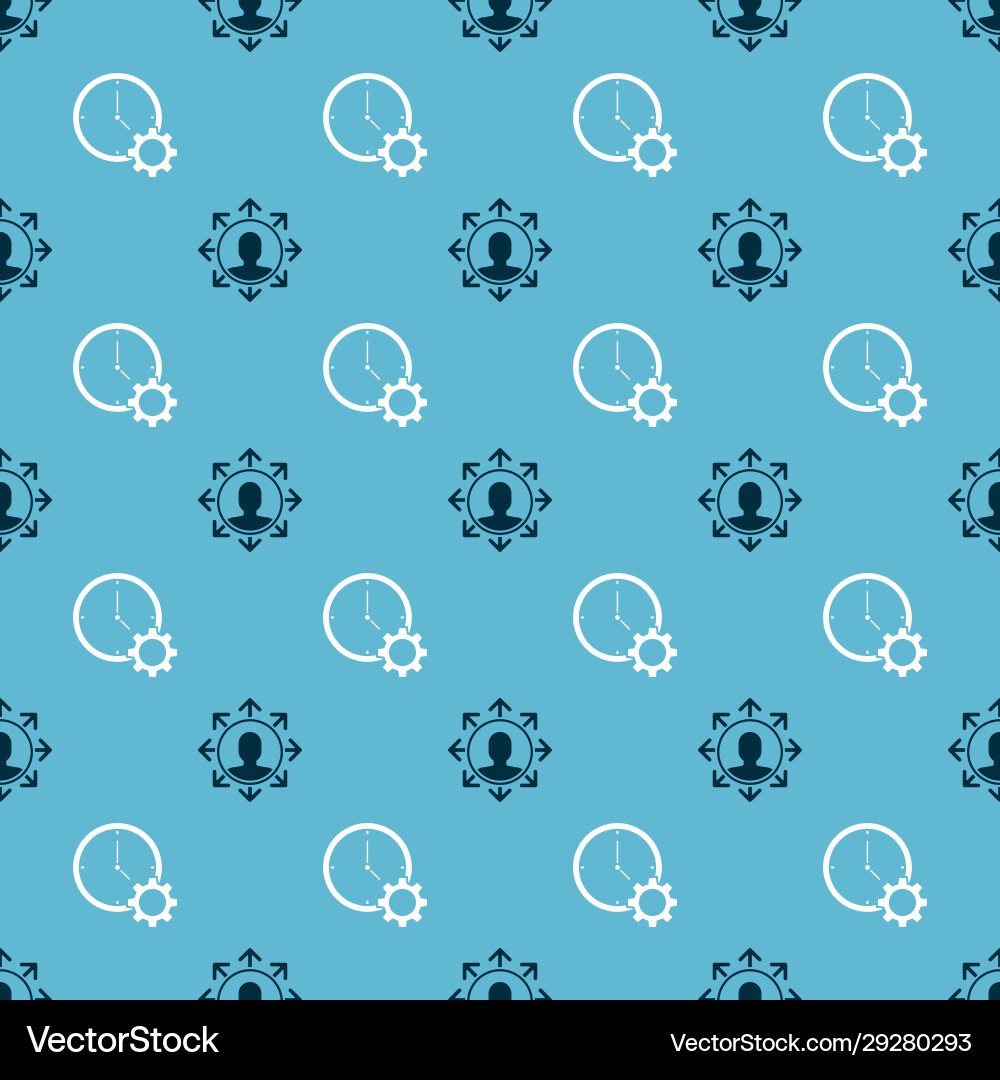 Set project team base and time management Set project team base and time management vector image