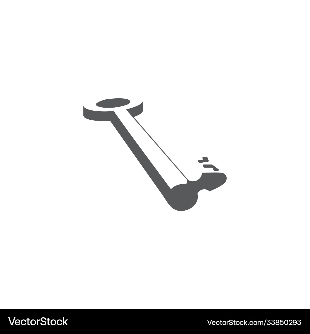 Simple key symbol 3d negative space shadow design Simple key symbol 3d negative space shadow design Vector Image