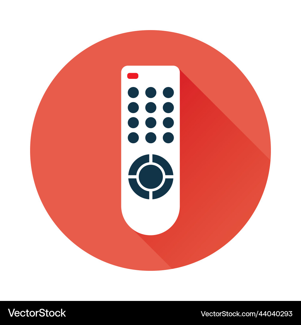 Tv remote control flat icon Tv remote control flat icon vector image