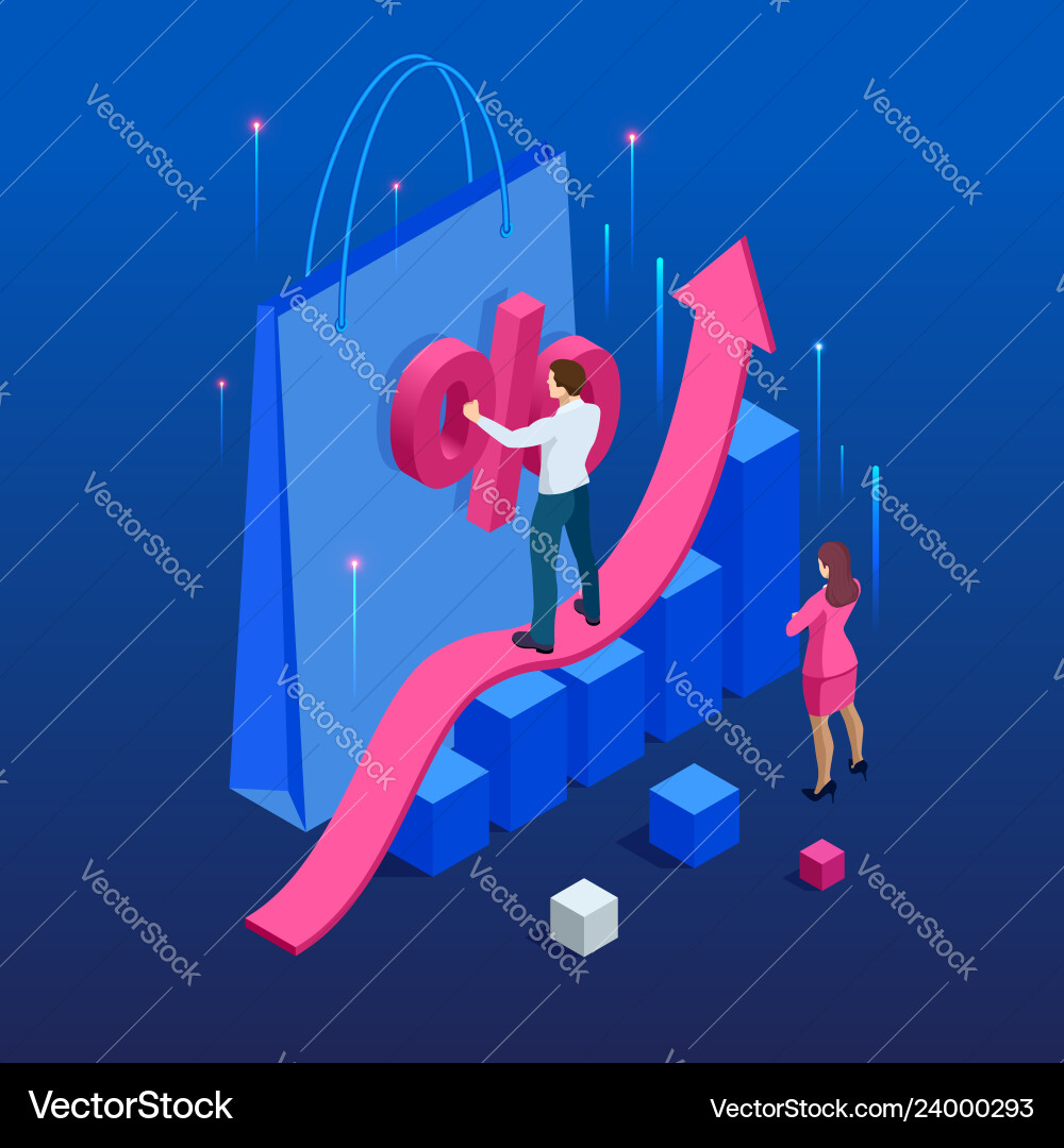 Wachstumsraten stats big saleout Einzelhandel Wachstumsraten stats big saleout Einzelhandel vektorbild