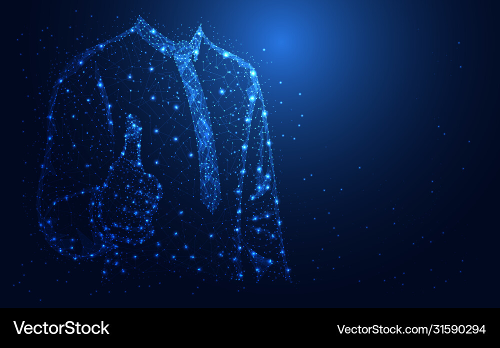 Abstract technology line triangle and points vector image