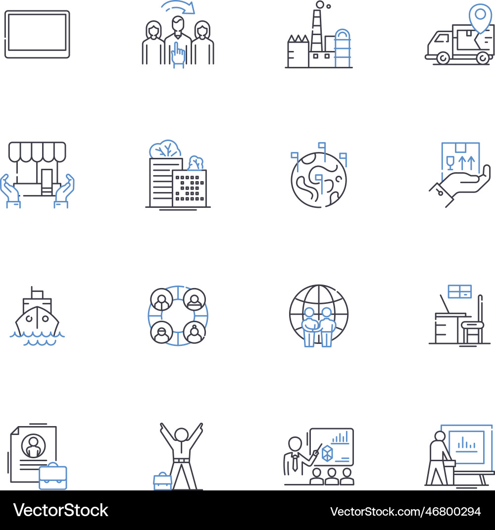 Application development line icons collection Application development line icons collection vector image
