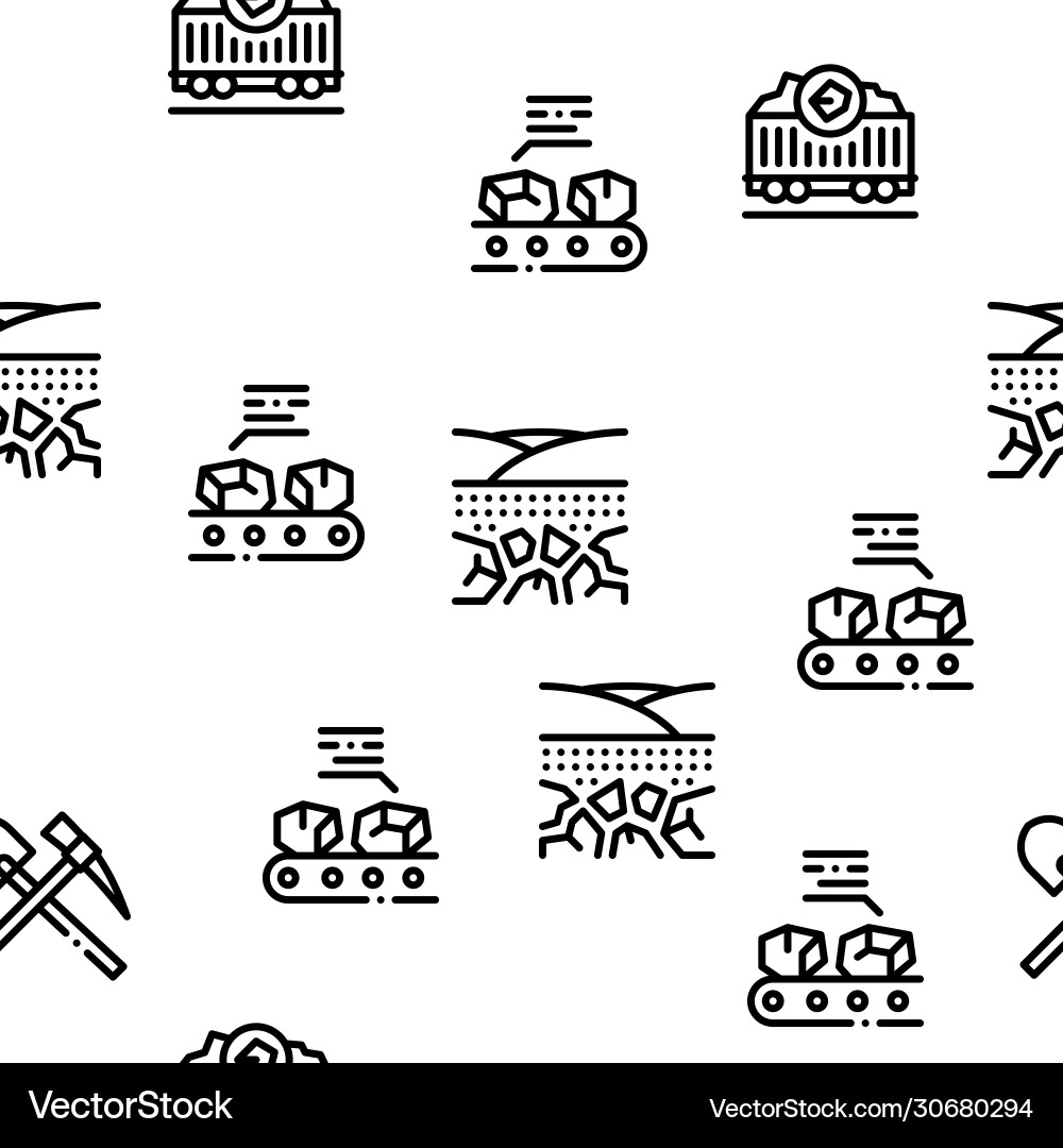 Coal mining seamless pattern Coal mining seamless pattern vector image